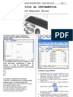 Exercícios Informática Excel MS