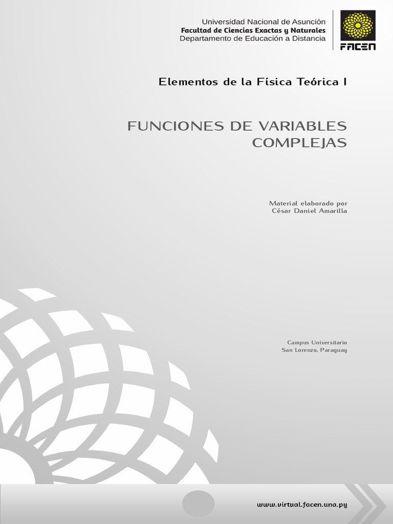 Funciones de Variables Complejas en Física | PDF | Vector Euclidiano ...