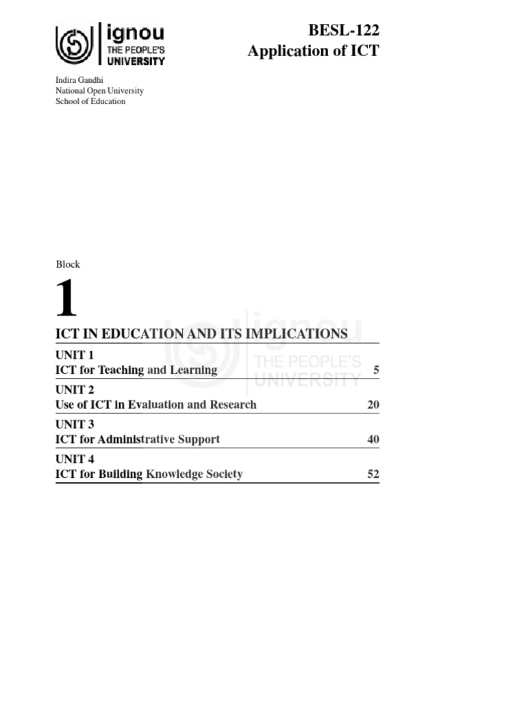 ICT in Teaching IGNOU | PDF