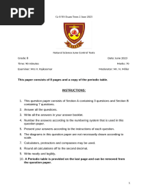 GR 8 Exam English Term 2 Exam and Memo