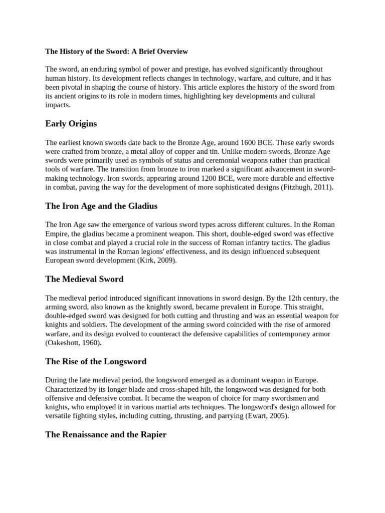 Evolution of European Swordsmanship | PDF | Sword | Swordsmanship