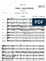 Carl Ditters Von Dittersdorf - Sinfonia Concert Ante para Viola e Contrabaixo Partitura Orquestra