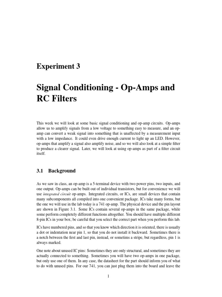 Experiment 3 Manual | PDF