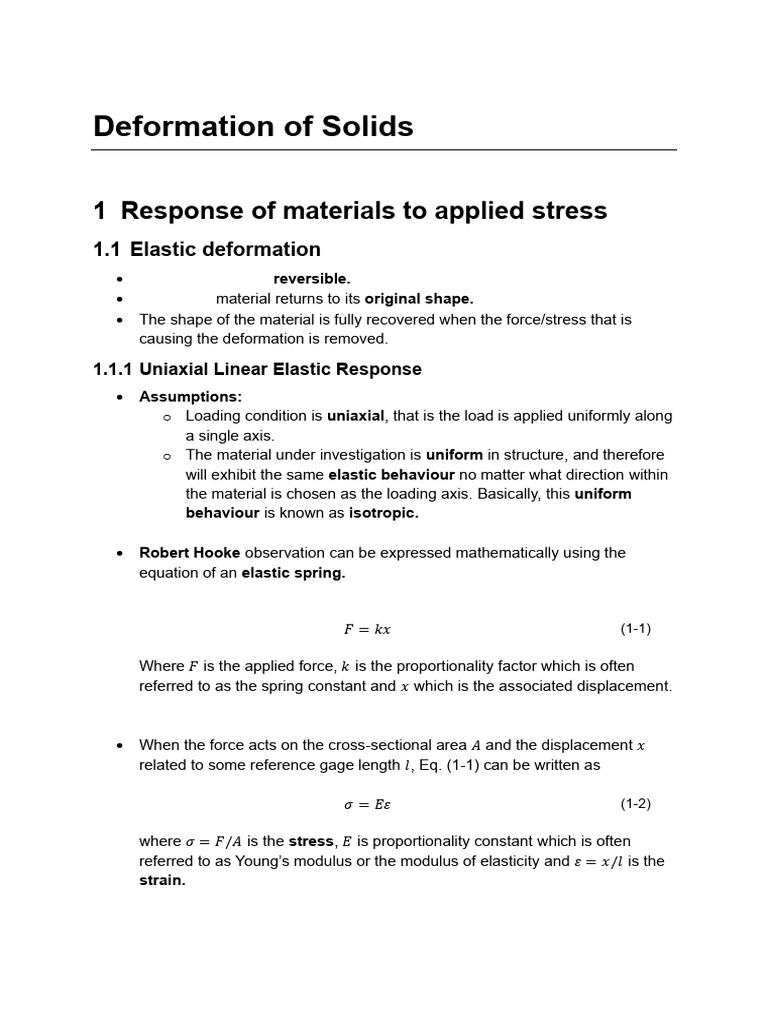 SU1 Notes | PDF | Dislocation | Fracture