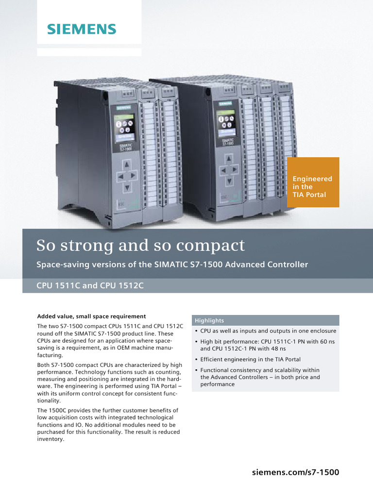 Cpus Compactas S7 1500 | PDF