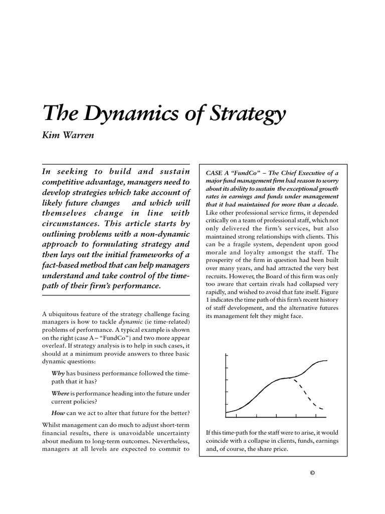 Dynamics of Strategy | PDF