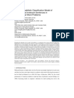 A Joint Probabilistic Classification Model of Relevant and Irrelevant Sentences in Mathematical Word Problems