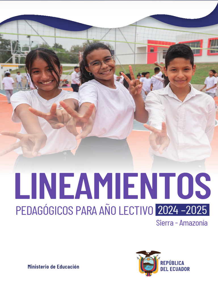 Lineamientos Pedagógicos 2024-2025 Sierra | PDF | Plan de estudios ...