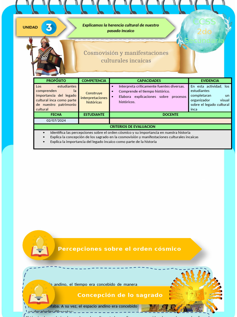 Ficha de Actividad CCSS 2°-Semana 4 | PDF