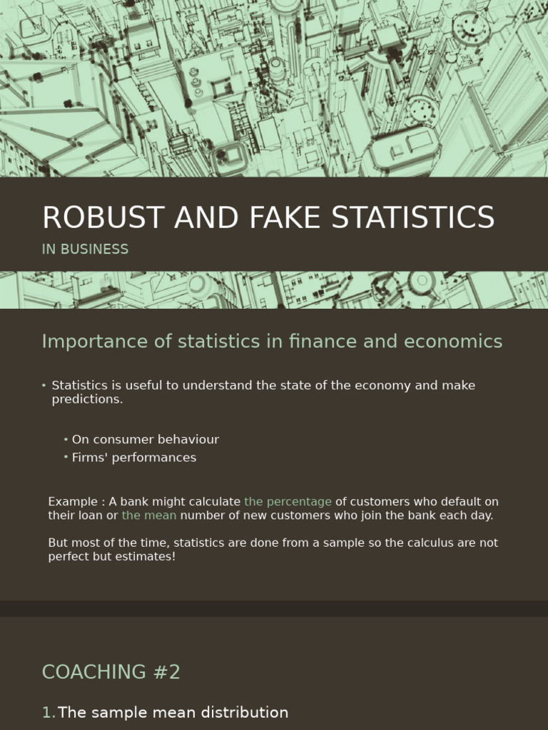 Robust and Fake Statistics Coach2 24 | PDF