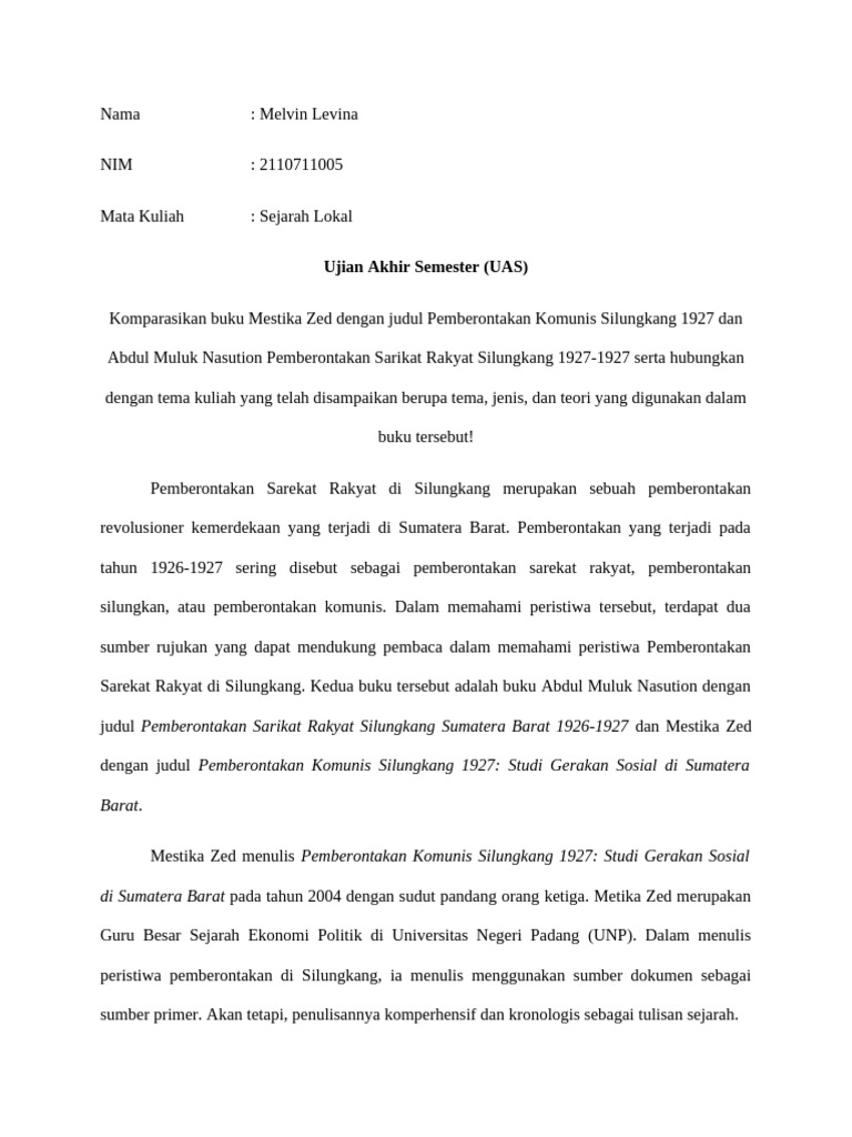 Sejarah Lokal Metika | PDF