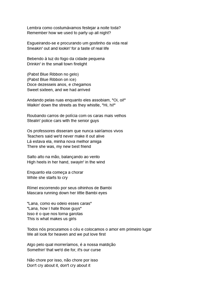 Letras Lana Del Rey | PDF
