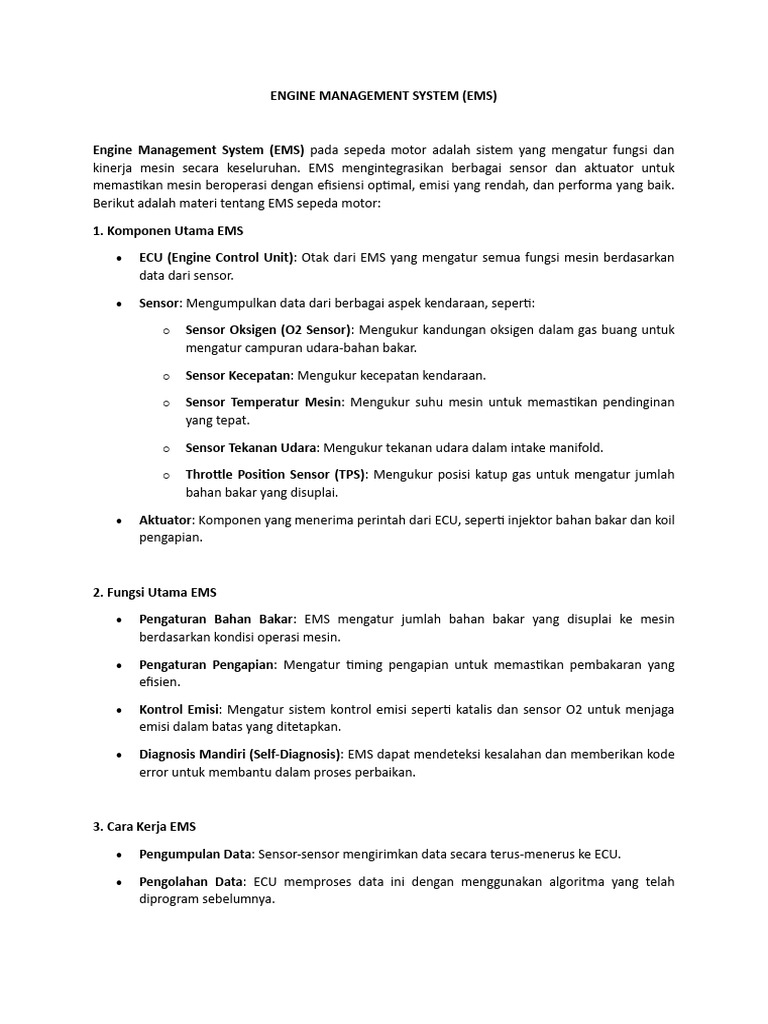 Engine Management System Honda | PDF