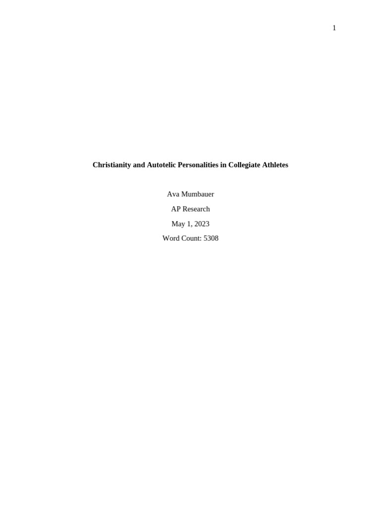 AP Research Paper | PDF