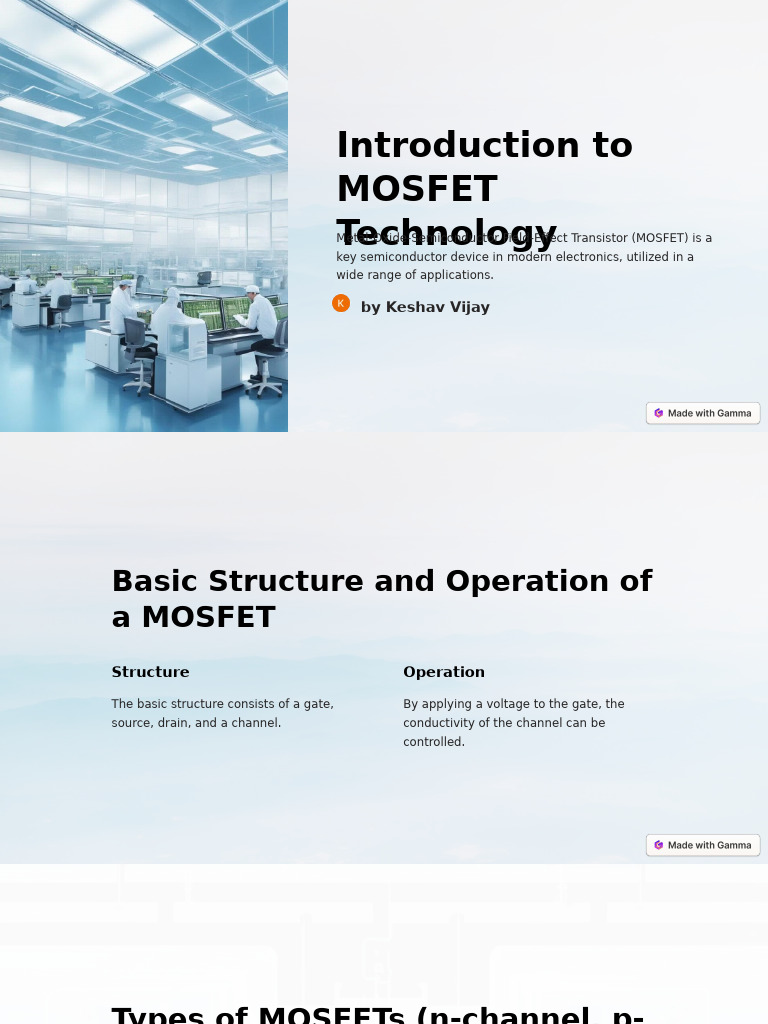 Introduction To MOSFET Technology | PDF
