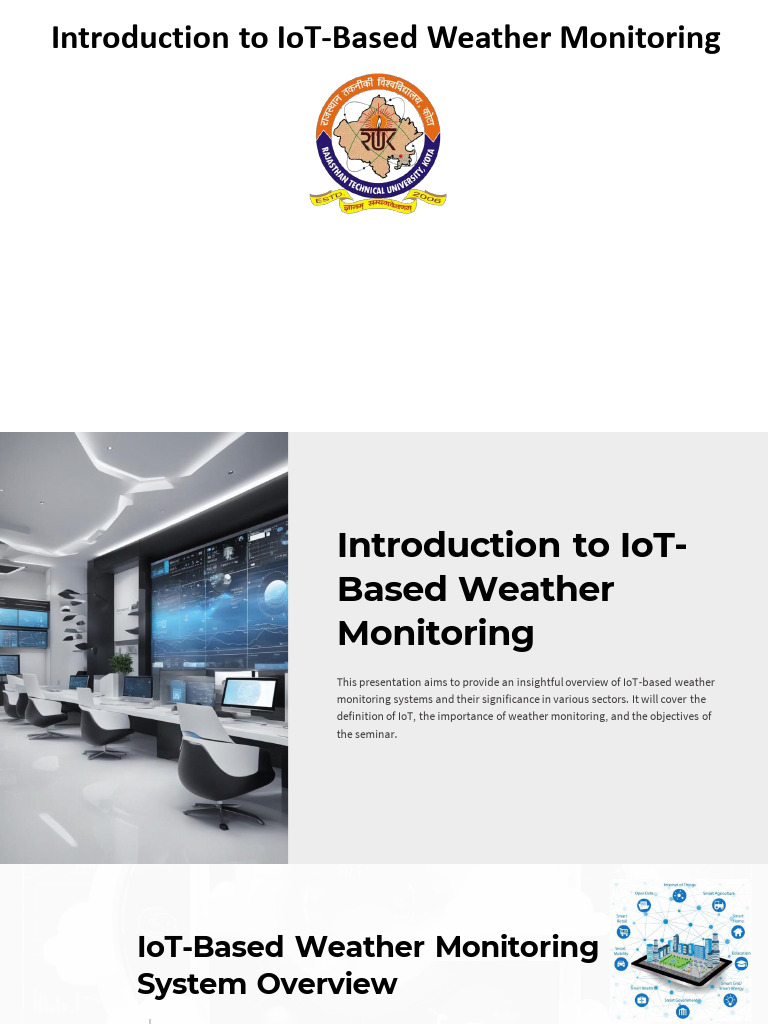 Introduction To IOT Based Weather Monitoring System | PDF
