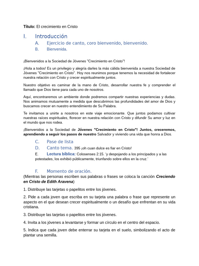 Crecer En Cristo Pdf