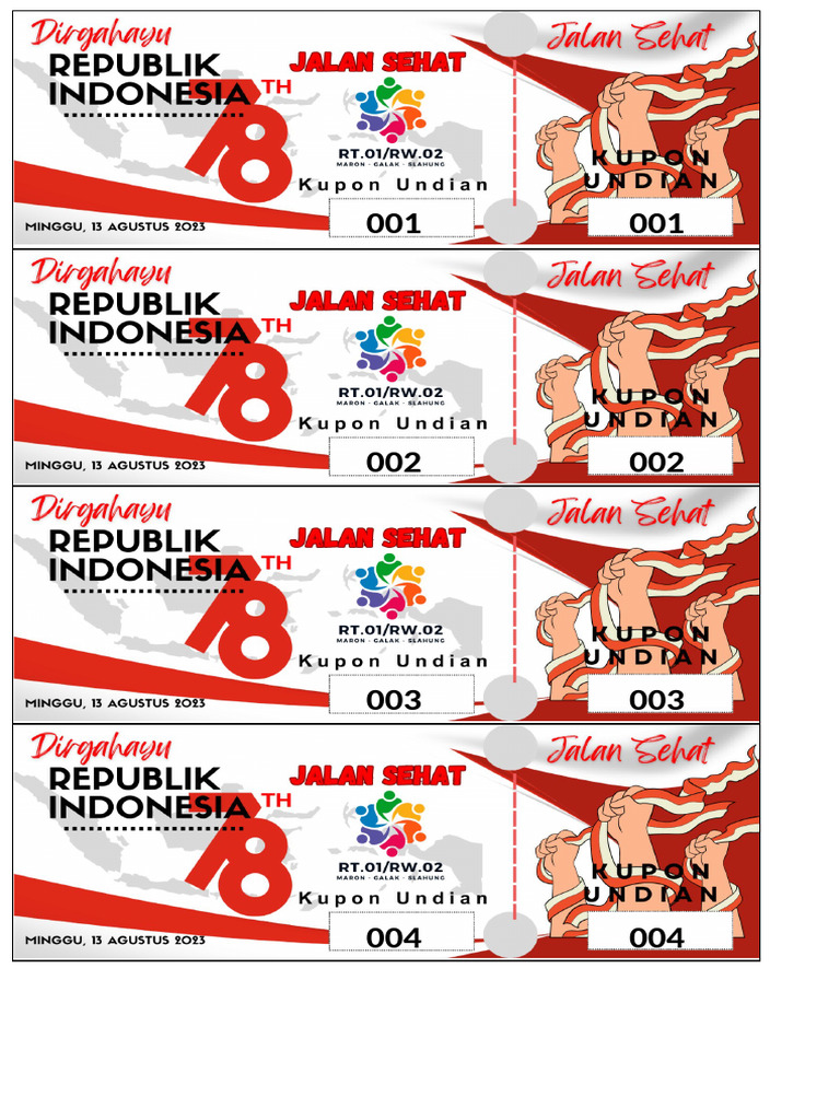 Kupoon Jalan Sehat RT Label | PDF