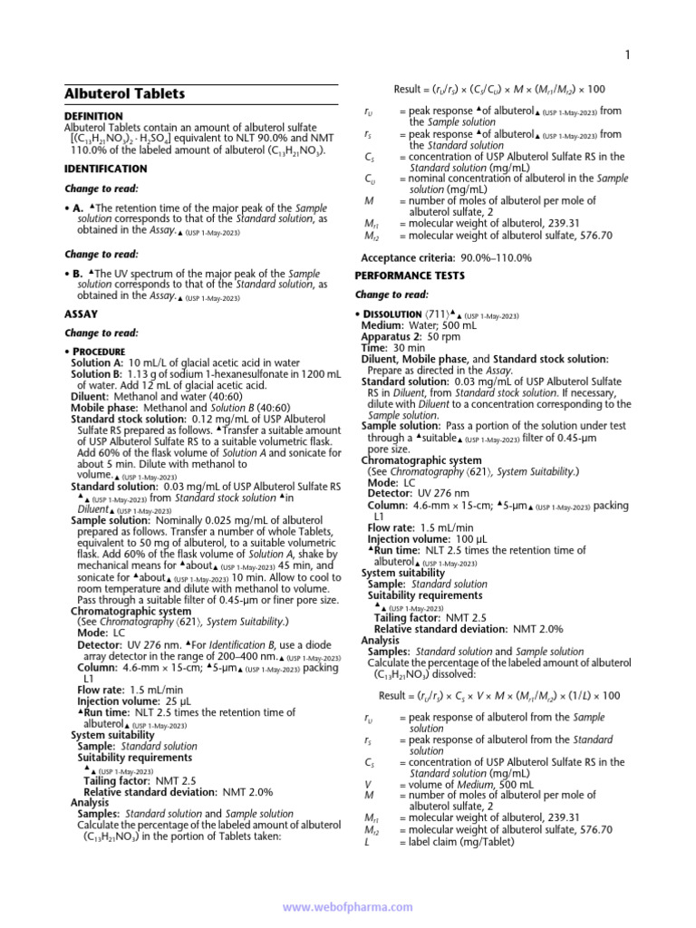 Albuterol tablets pdf