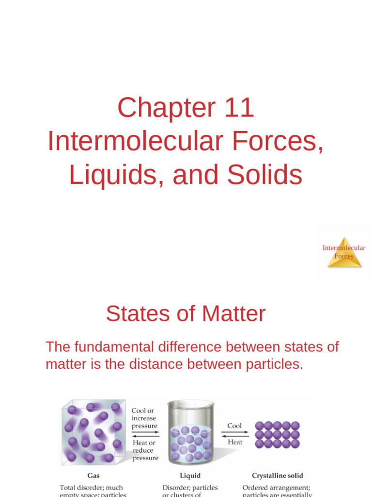 Chapter 11 Intermolecular Forces New | PDF | Intermolecular Force ...