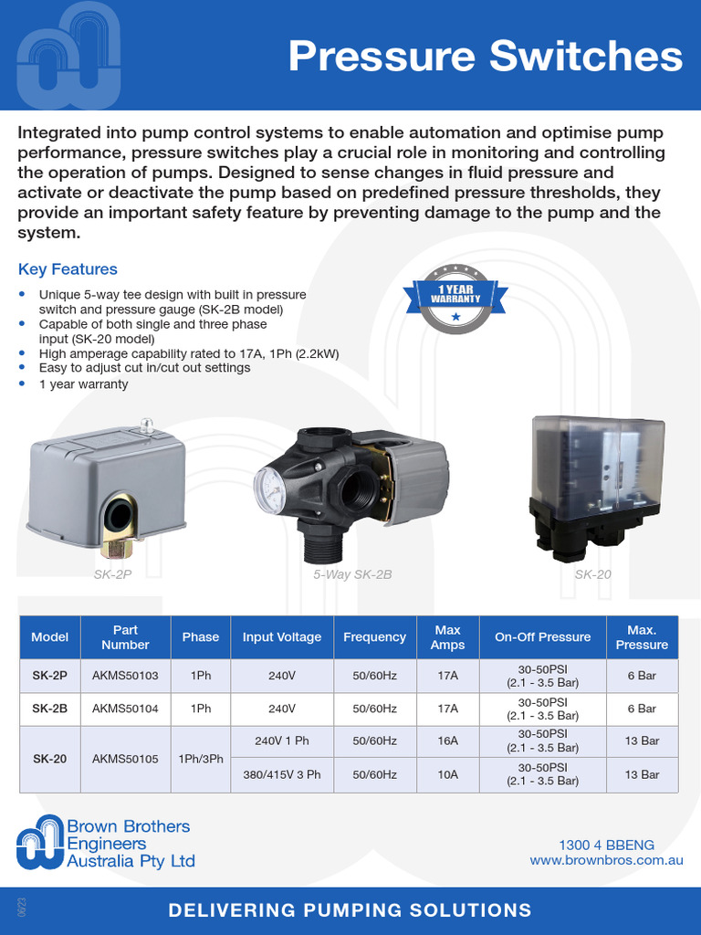 BROCHURE - Pressure Switches V1 | PDF