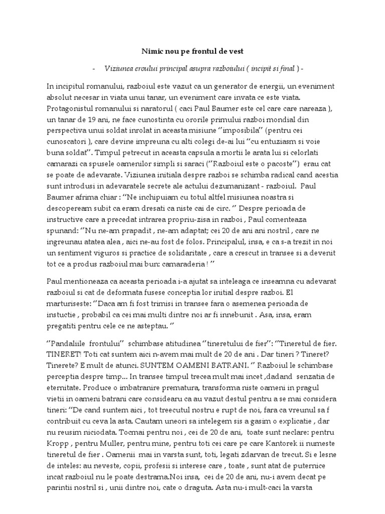 Nimic Nou Pe Frontul de Vest