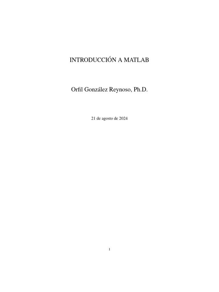 Matlab 1 | PDF