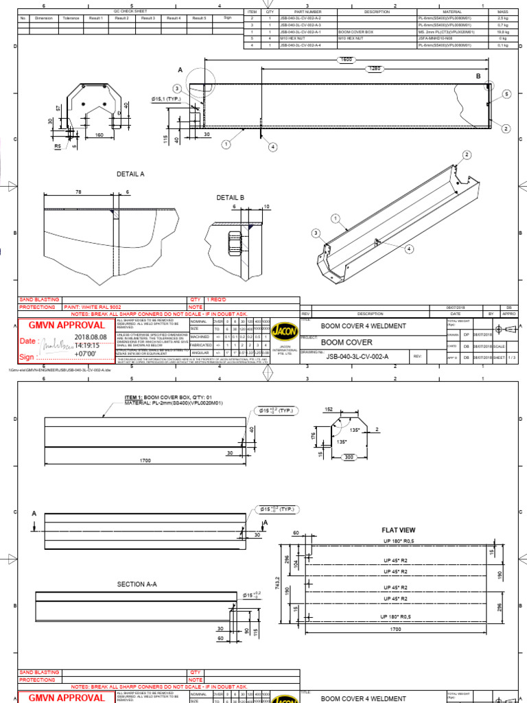 JSB 040 3L CV 002 A - Rev0 | PDF