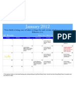 January 2012 Schedule