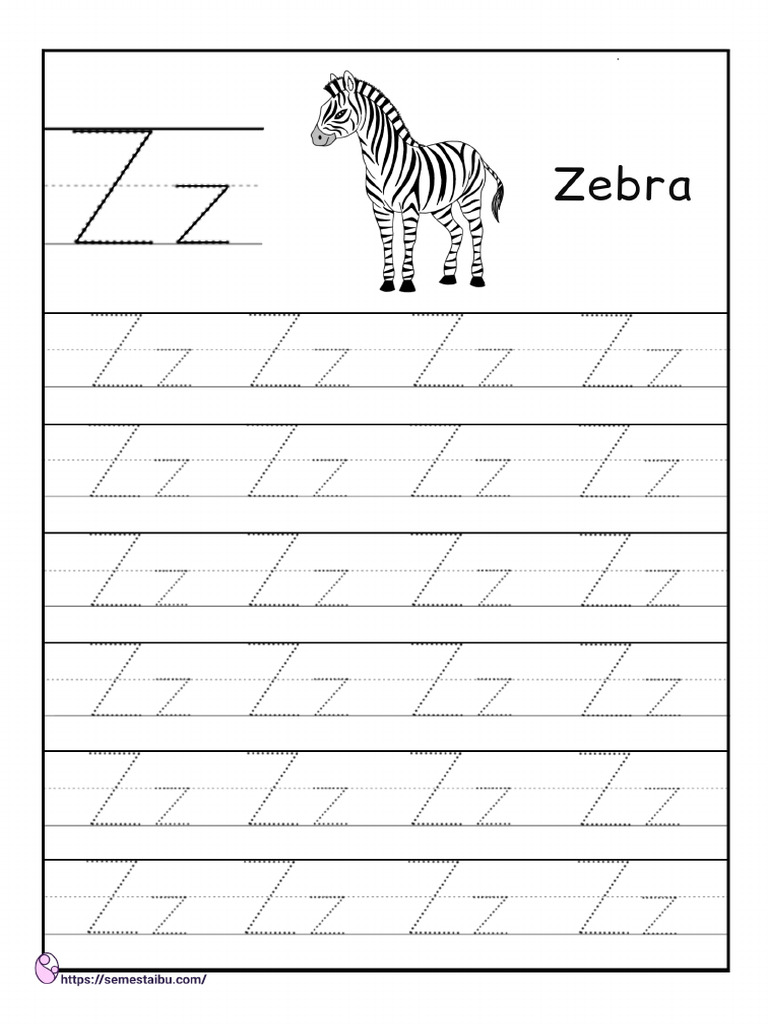 Kindergarten Worksheets Tracing Letter Z | PDF