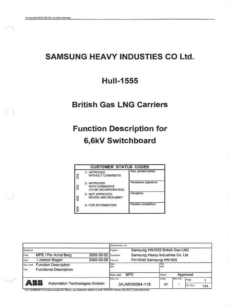 ABB HV SWND Function Manual | PDF