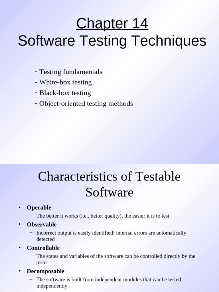 Pressman CH 14 Software Testing Techniques | PDF