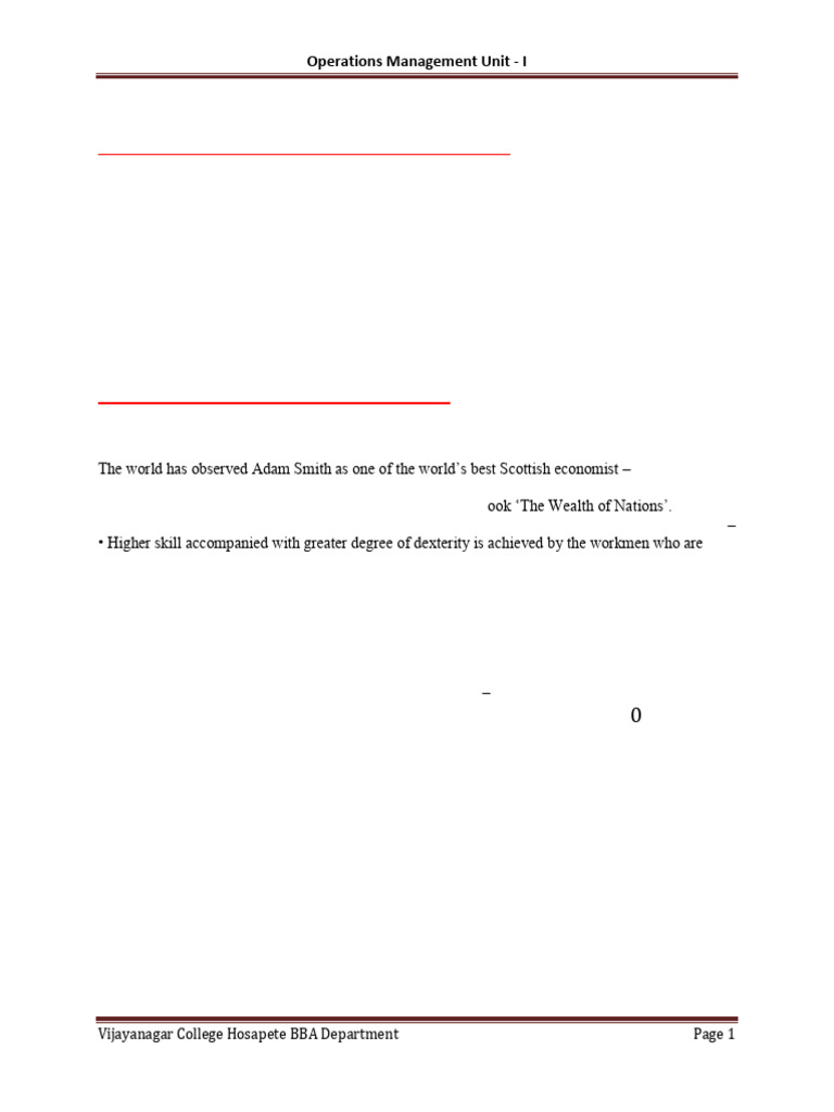 Operations Management Unit 1 Pdf