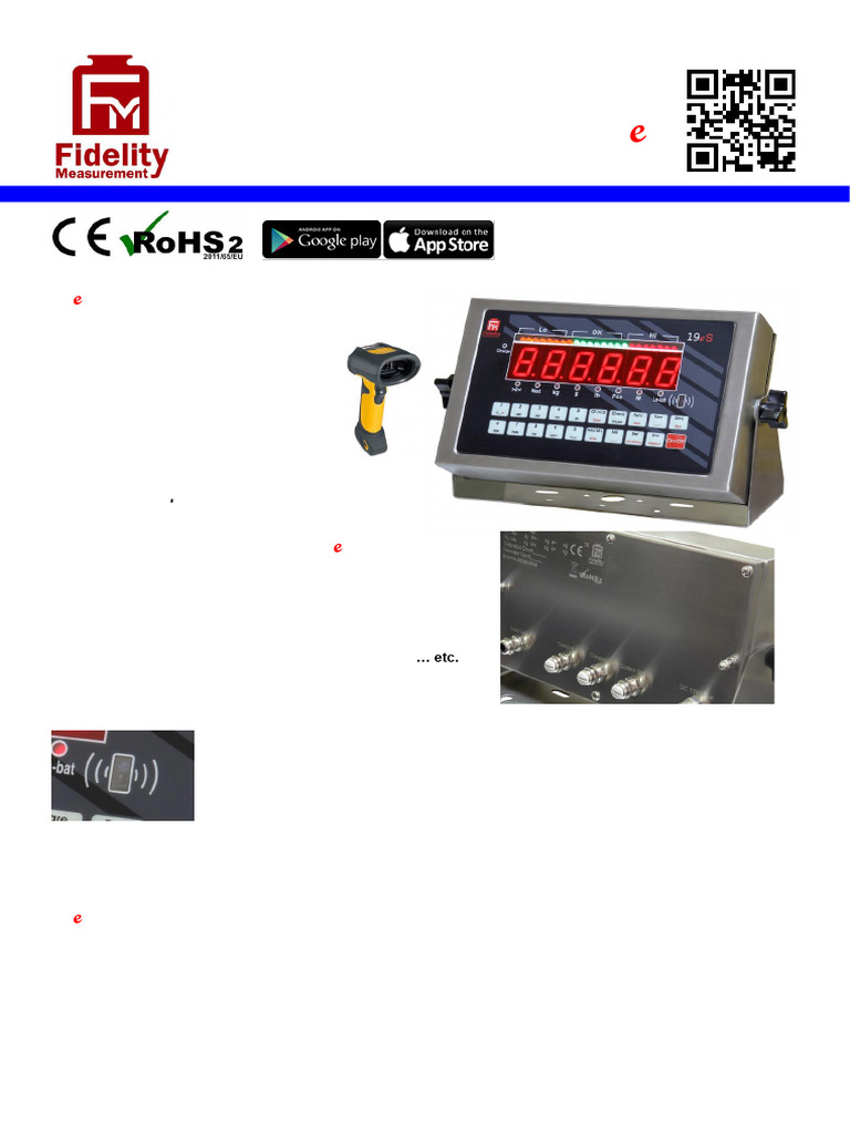 Industrial Weighing Indicator Guide | PDF | Mobile App | Personal Computers