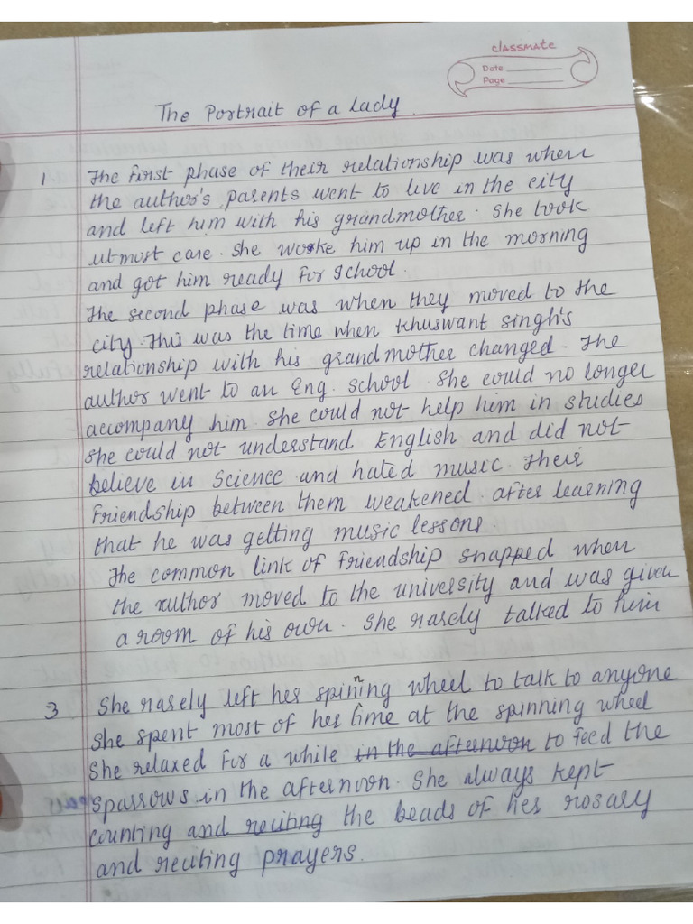 The Portrait of A Lady Notes | PDF
