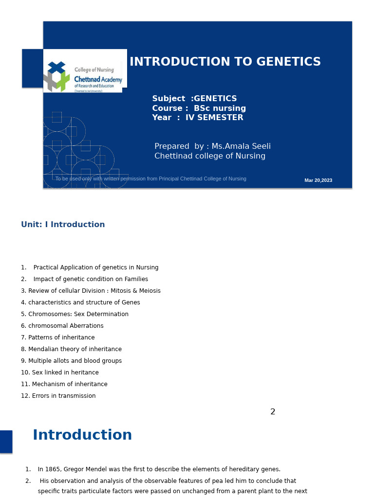 Practical Genetics in Nursing Care | PDF | Meiosis | Self-Improvement