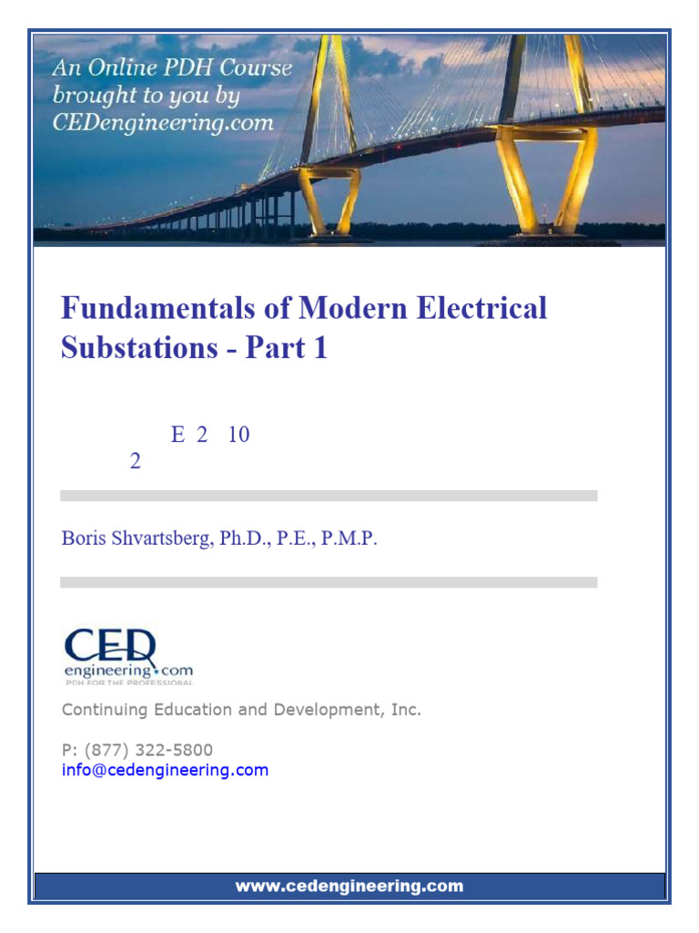 E02-010 - Fundamentals of Modern Electrical Substations - Part 1 - US | PDF