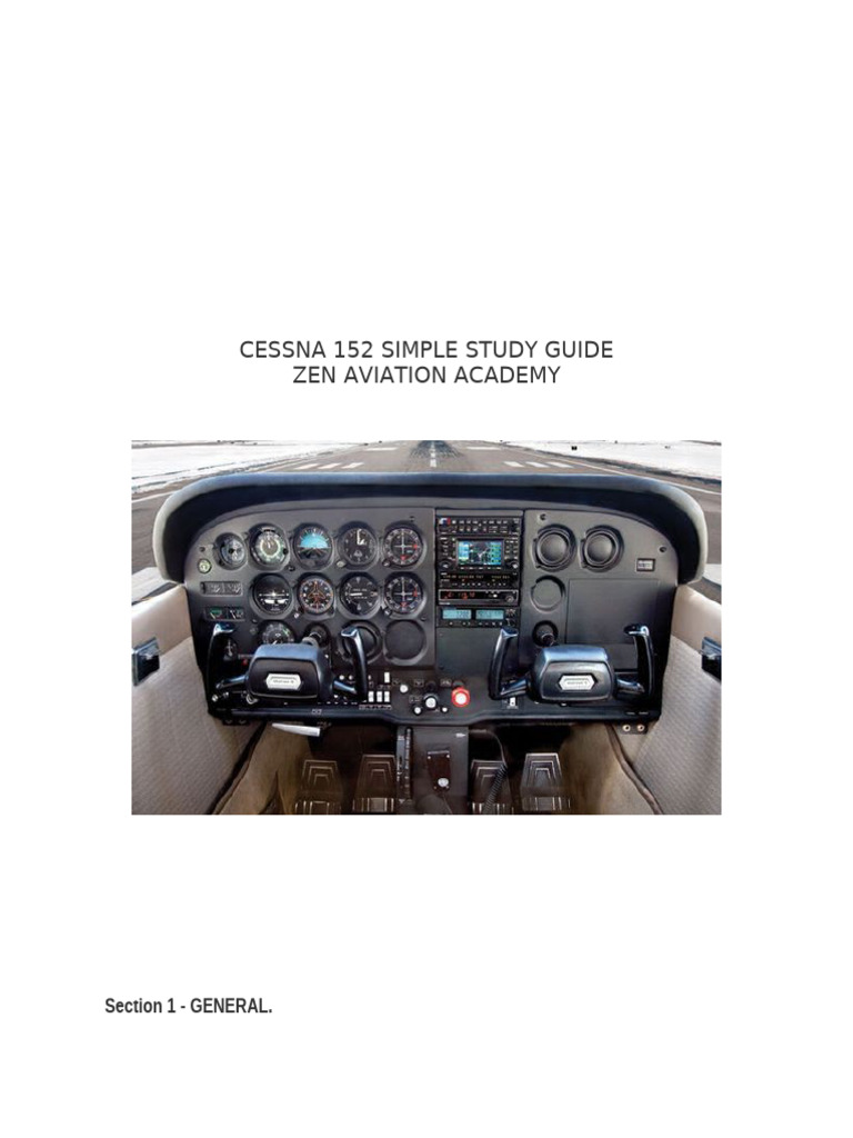 Cessna 152 Simple Study Guide | PDF