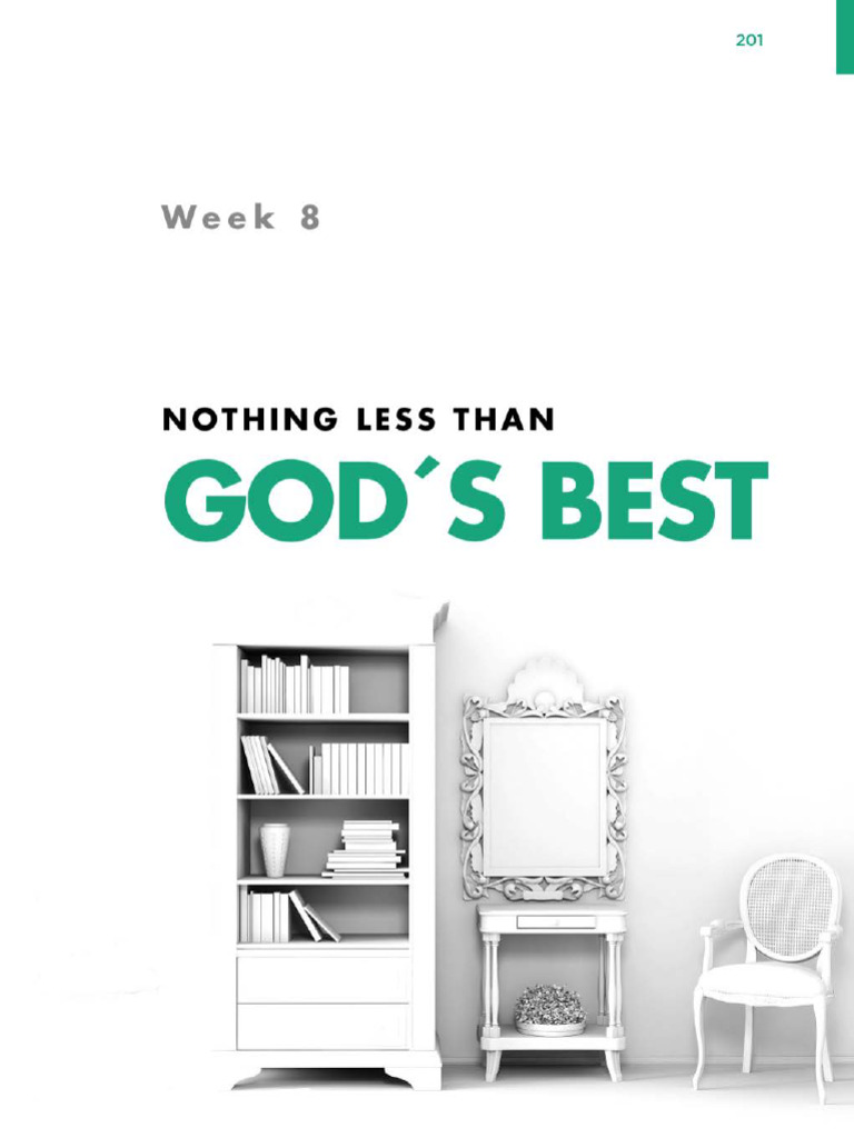 Week8 - Nothing Less Than Gods Best | PDF