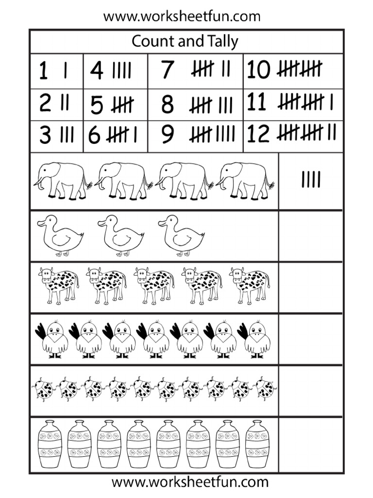 Picture Tally Objects 1 | PDF