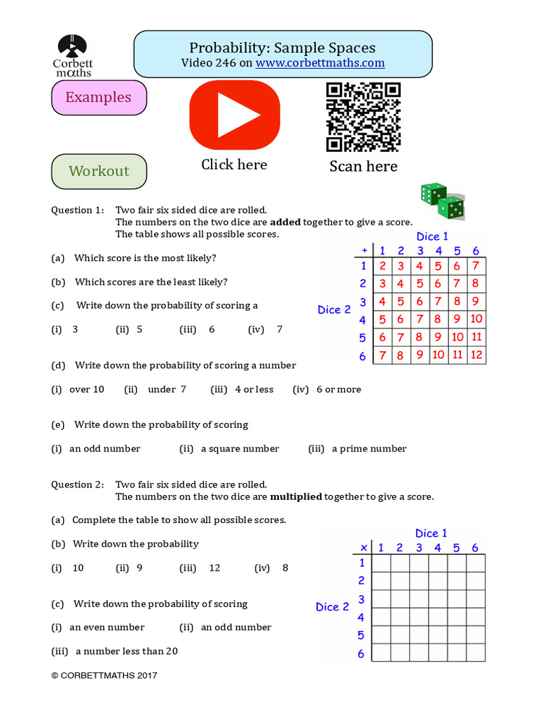 Sample Spaces | PDF