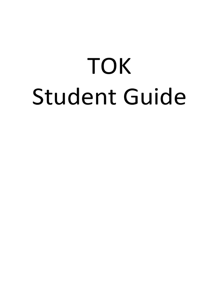 Tok Studentguide | PDF