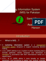 Marketing Information System (MIS) For Pakistan Sami Ulhaq Imran Asad Hanif Haroon