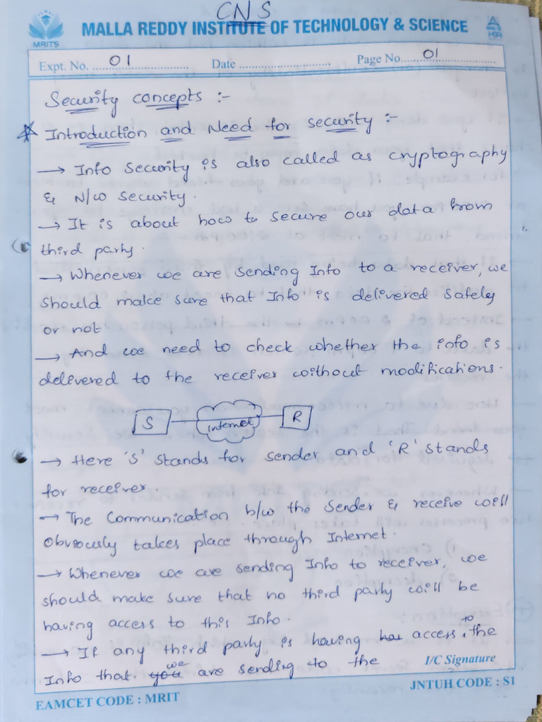 CNS Unit - 1 | PDF
