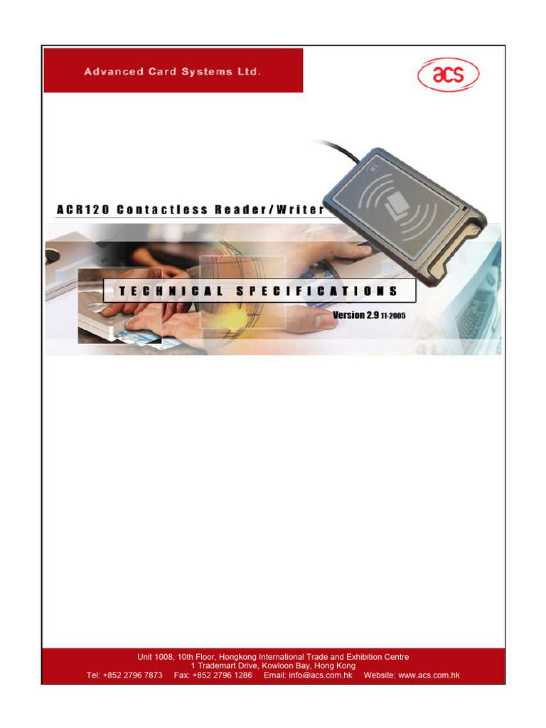 TSP ACR120v2 | PDF | Smart Card | Computers