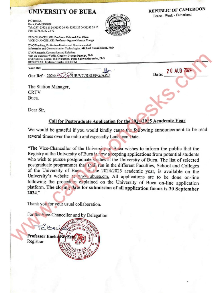 UB Post Graduates Programs 2024 | PDF