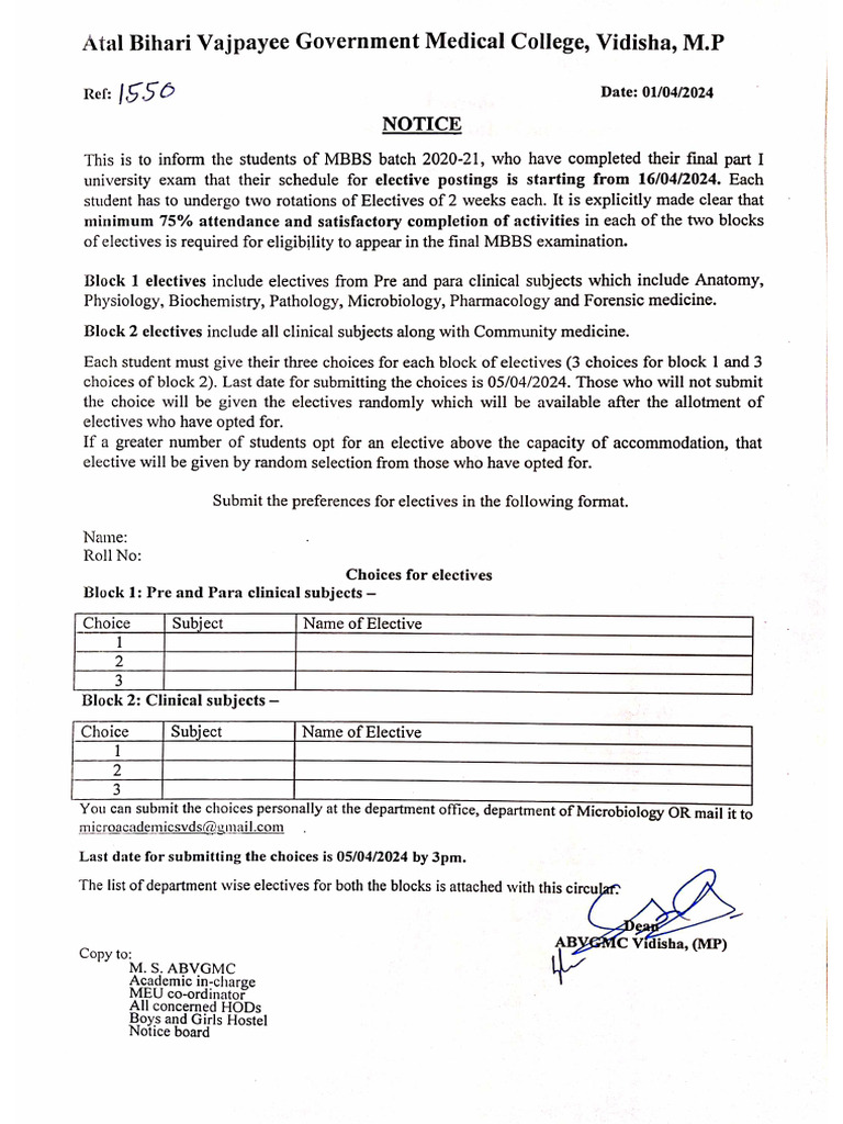 Elective Posting | PDF