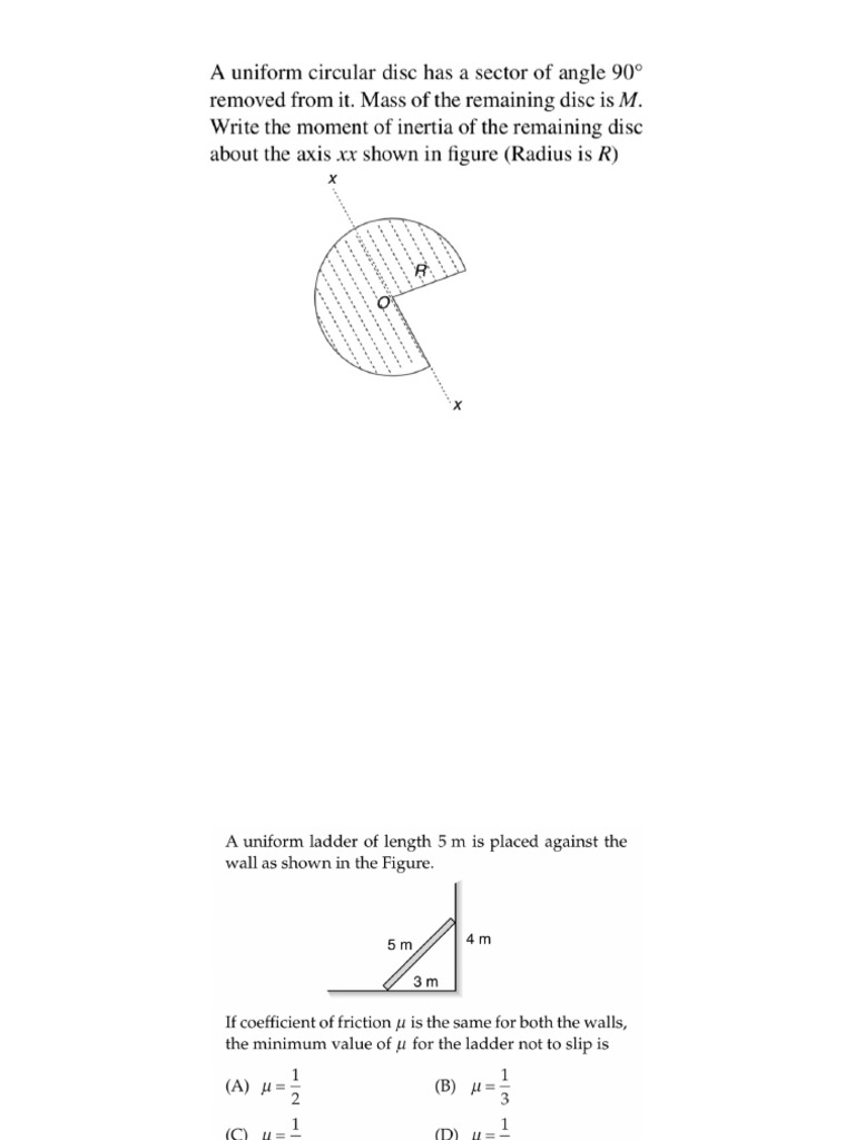 Physics questions pdf