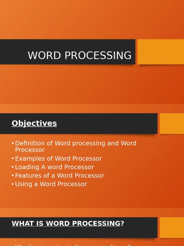Word processing pdf