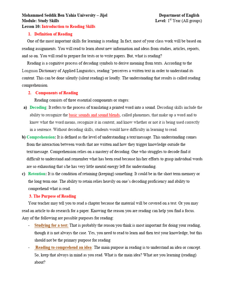 Study Skills | PDF